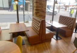 Two Booths Consisting Of 8 Seats - Approx: Each Table 1300mm Long - Ref: RSS012 - CL835 - Southend