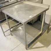 1 x Stainless Steel Prep Table - Approx 54x85x92cm - Ref: BGC042 - CL807 - Location: Essex, RM19This