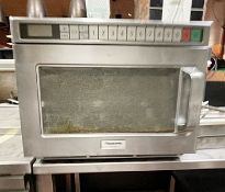 1 x Panasonic Commercial Microwave Oven Featuring A Stainless Steel Exterior And 'Microsave'