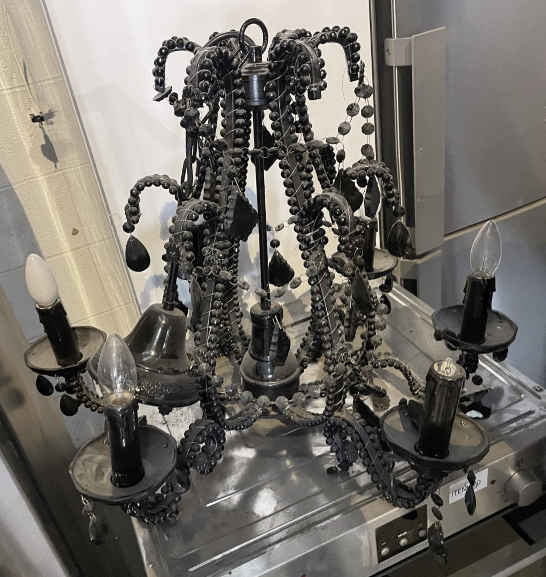 1 x Black Ornate Chandelier - Ref: J122 - CL531 - Location: Essex, RM19 Recently removed from a - Image 4 of 4