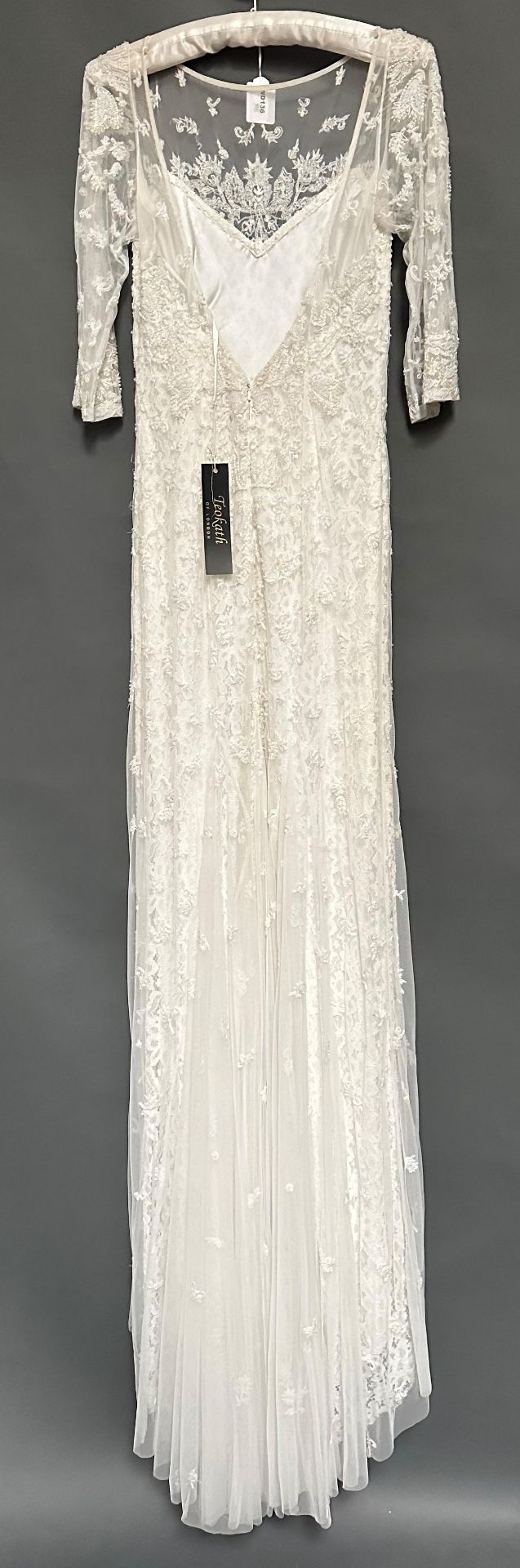 1 x ELIZA JANE HOWELL 'Violetta' Chiffon & Beaded Designer Wedding Dress Bridal Gown RRP £2,535 UK10 - Image 2 of 6