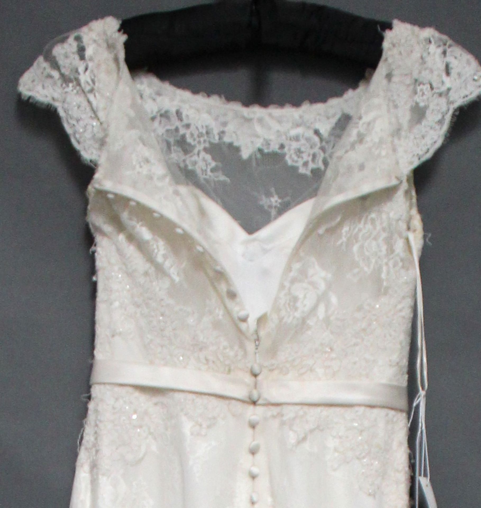 1 x LUSAN MANDONGUS/ ANNASUL Y Lace Overlay Full Skirt Designer Wedding Dress RRP £1,500 UK14 - Image 4 of 7