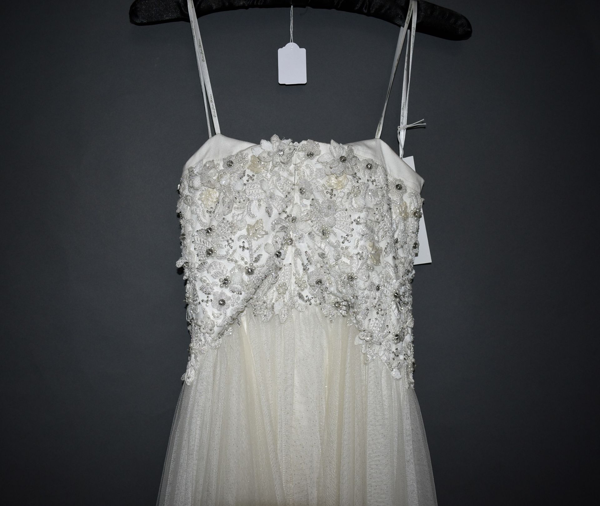 1 x ELIZA JANE HOWELL Lace And Beaded Strapless Designer Wedding Dress Bridal Gown RRP £1,000 UK 12 - Image 4 of 7