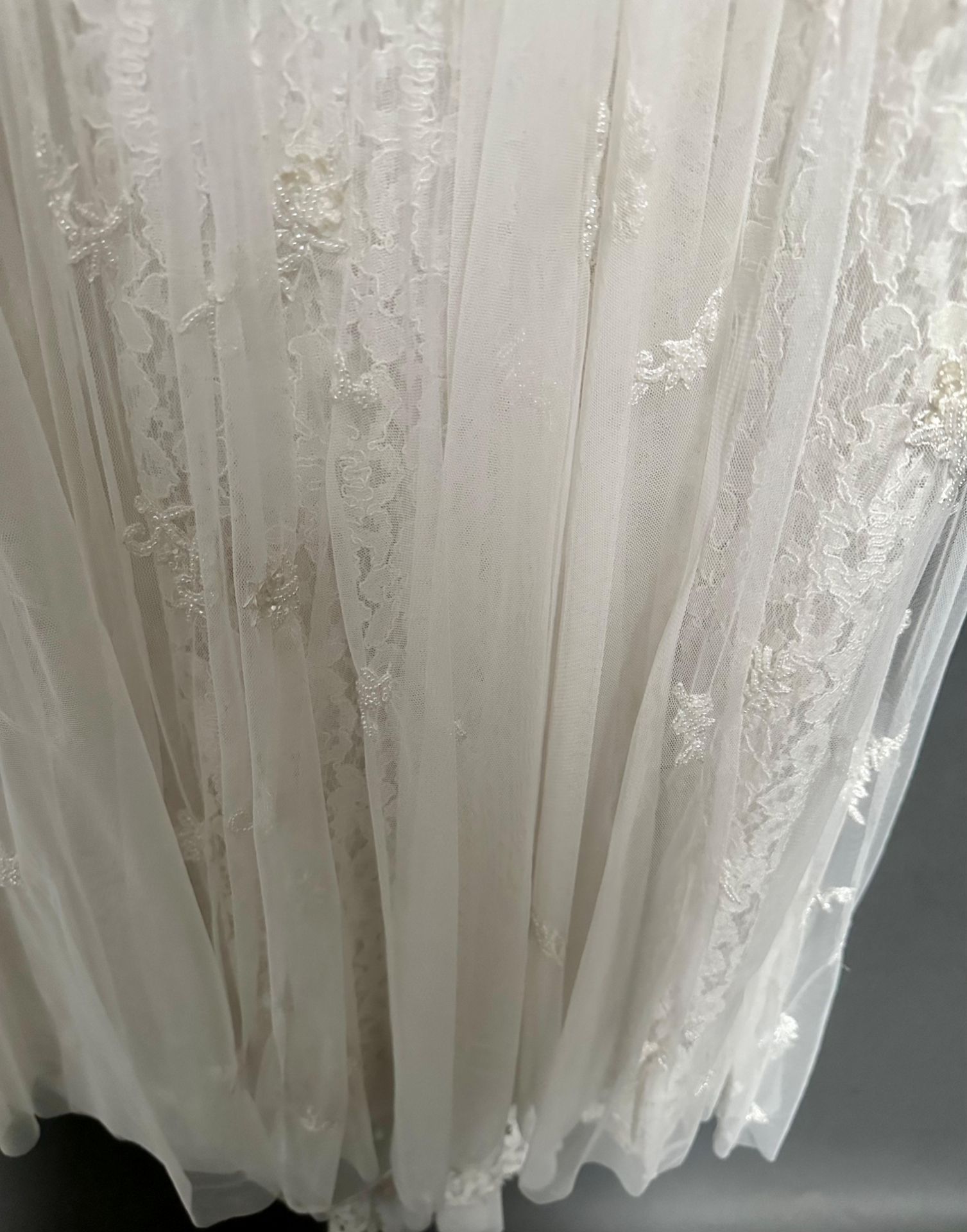 1 x ELIZA JANE HOWELL 'Violetta' Chiffon & Beaded Designer Wedding Dress Bridal Gown RRP £2,535 UK10 - Image 5 of 6
