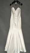 1 x MAGGIE SOTERRO Strapless, Fishtail Designer Wedding Dress Bridal Gown RRP £1,200 UK 12