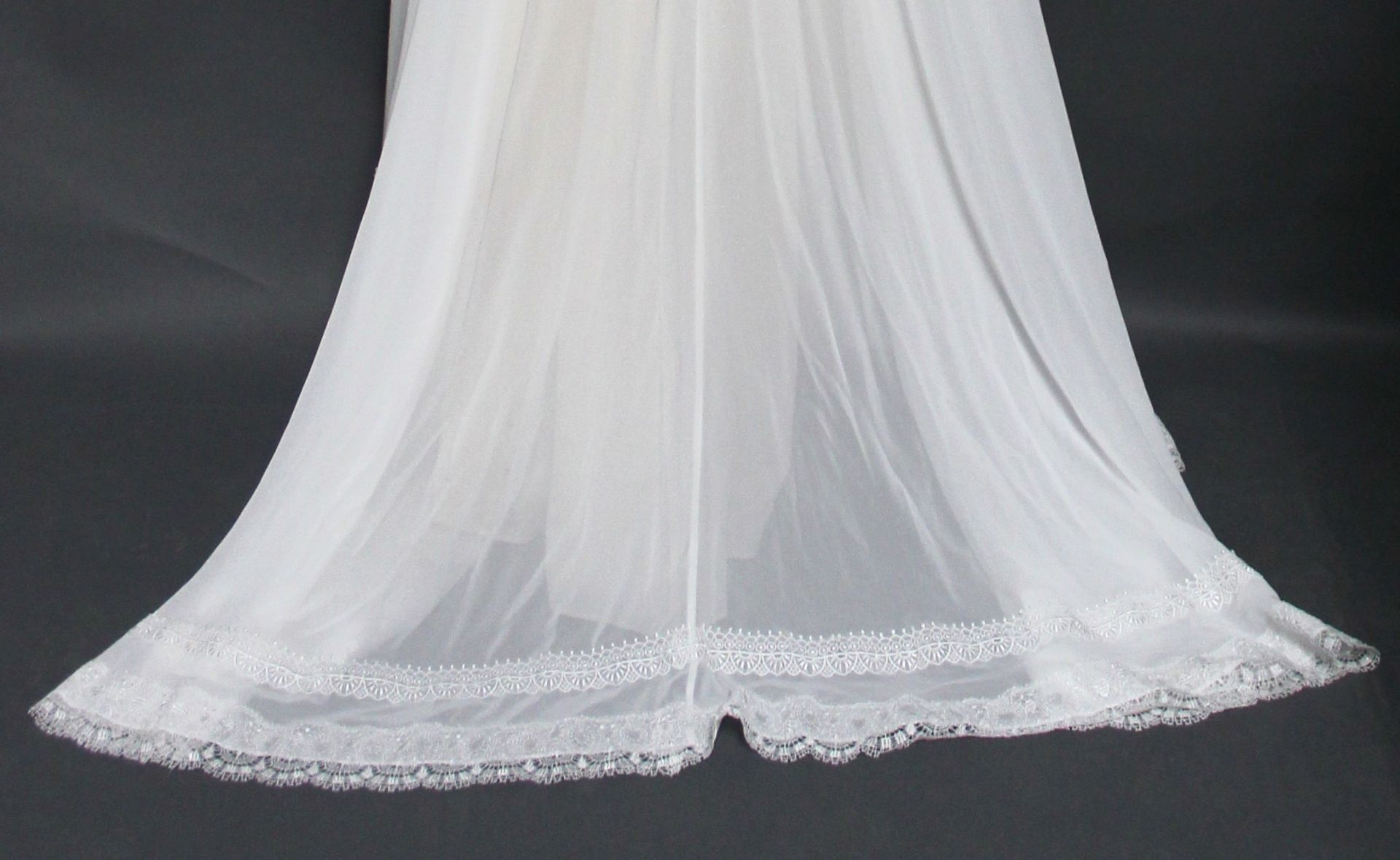1 x DIANE LE GRAND Lace Off The Shoulder Designer Wedding Dress RRP £1,400 UK10 - Image 6 of 6
