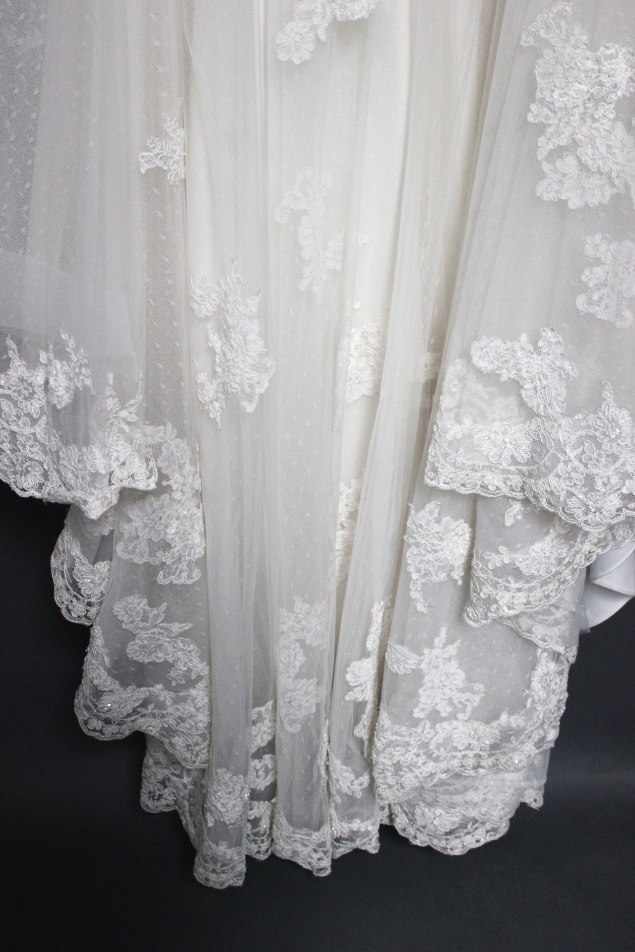 1 x ALAN HANNAH/LM 'Rachana' Strapless Lace And Beaded Designer Wedding Dress RRP £2,290 UK14 - Image 5 of 6