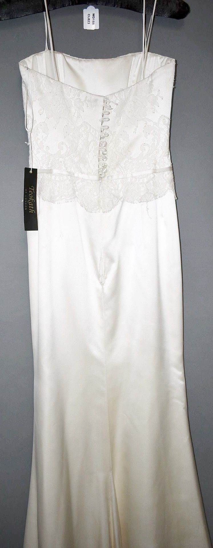1 x ALAN HANNAH Strapless Lace Bodice Fishtail Designer Wedding Dress Bridal Gown RRP £1,900 UK12 - Image 3 of 6