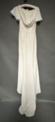 1 x MIA MIA Fluted Sleeved Dress Designer Wedding Dress Bridal Gown RRP £1,000 UK 12