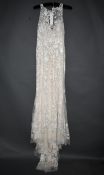 1 x NOVA BELLA '30335' Lace Overlay Fishtail Designer Wedding Dress Bridal Gown RRP £1,250 UK 10