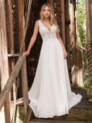 1 x REBECCA INGRAM 'Gabriella' Sleeveless Lace And Beaded Designer Wedding Dress RRP £1,400 UK12