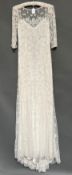 1 x ELIZA JANE HOWELL 'Violetta' Chiffon & Beaded Designer Wedding Dress Bridal Gown RRP £2,535 UK10