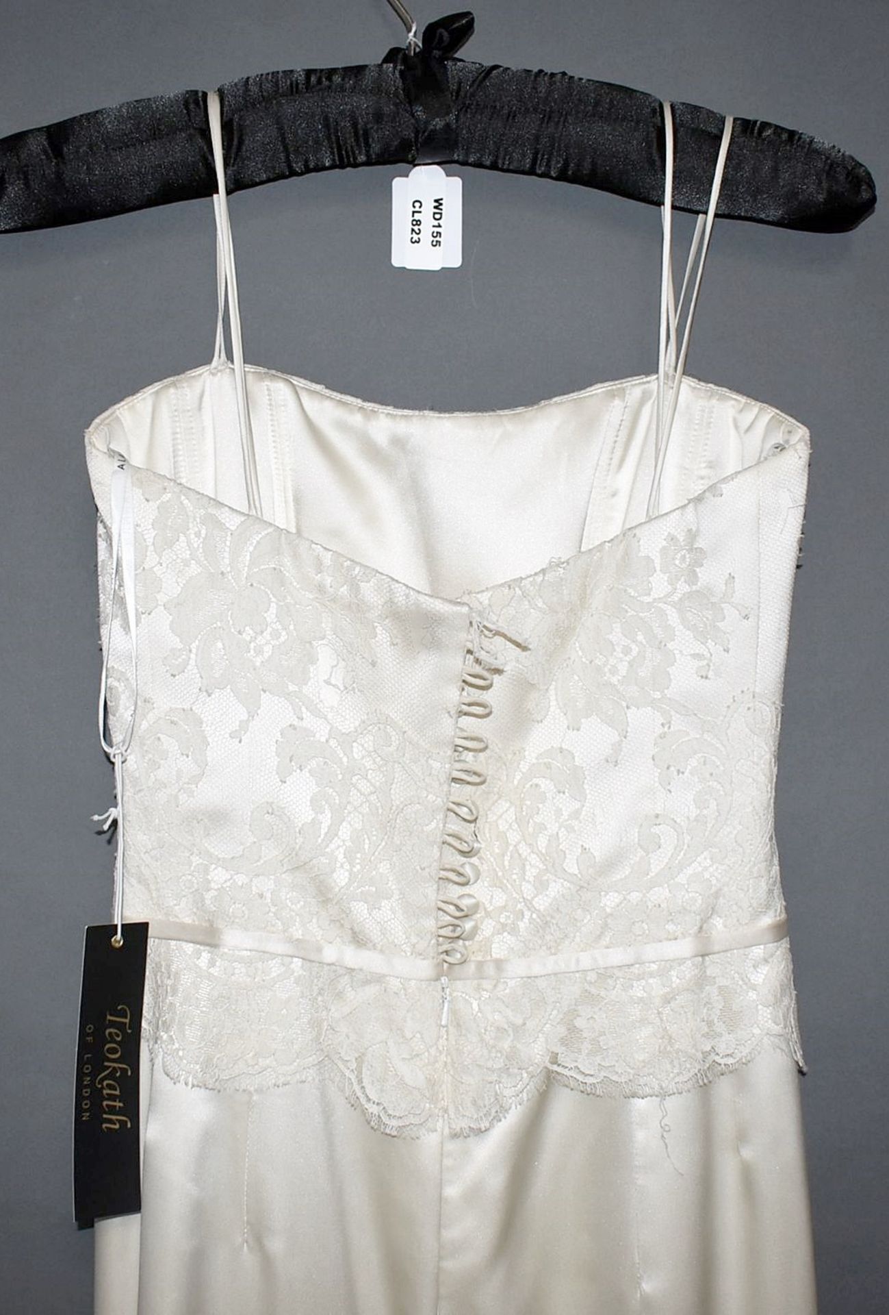 1 x ALAN HANNAH Strapless Lace Bodice Fishtail Designer Wedding Dress Bridal Gown RRP £1,900 UK12 - Image 5 of 6