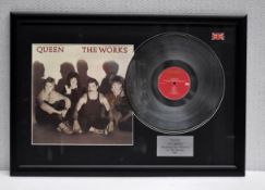 1 x QUEEN - The Works On Emi Records Framed 12 Inch Vinyl