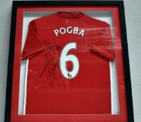 1 x Signed Autographed PAUL POGBA Manchester United Football Shirt