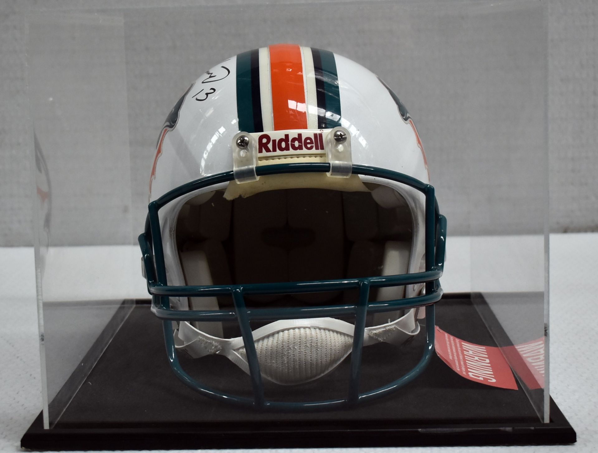 1 x Autographed Miami Dolphin's American Football Helmet, Signed By Quarterback DAN MARINO - Image 2 of 14