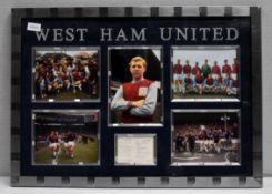 1 x WEST HAM UNITED Autographed Memorabilia, Signed By 1968 Squad Team Members Including BOBBY MOORE
