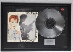 1 x DAVID BOWIE - Scary Monsters On RCA Records Framed 12 Inch Vinyl