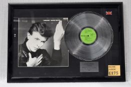 1 x DAVID BOWIE - Heroes On RCA Records Framed 12 Inch Vinyl
