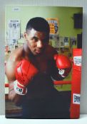 1 x Signed Autographed MIKE TYSON Picture On Canvas