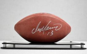 1 x Autographed American Football, Signed By Miami Dolphin's Quarterback DAN MARINO