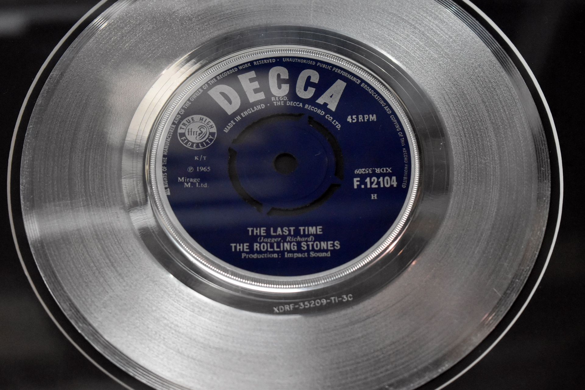 1 x THE ROLLING STONES - The Last Time On Decca Records Framed 7 Inch Vinyl - Image 2 of 4