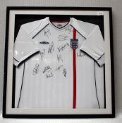 1 x Autographed Football Shirt Signed By 2002 ENGLAND INTERNATIONAL SQUAD MEMBERS