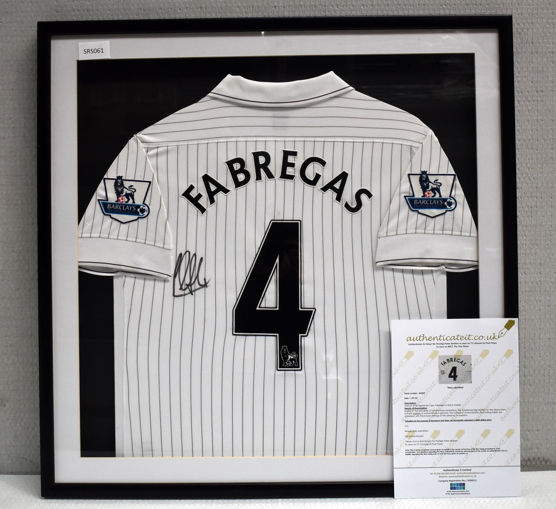 1 x Autographed ARSENAL Football Shirt, Signed By CESC FABREGAS - Circa 2009-2010 - Image 5 of 6