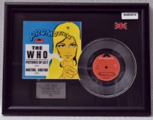 1 x THE WHO - Picture Of Lily On Polydor Records Framed 7 Inch Vinyl