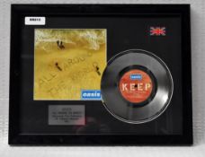 1 x OASIS - All Around The World On Creation Records Framed 7 Inch Vinyl