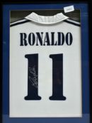 1 x RONALDO NAZARIO Signed Autographed Number 11 2004-2005 Real Madrid CF Football Shirt