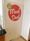 1 x Large Wall Panel With 'Try Our Meal Deal' Graphics - Size: 205 x 118 cms - Ref: X302 - CL842 -
