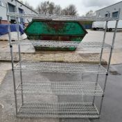 1 x 5 Tier Wire Shelving Unit For Commercial Kitchens