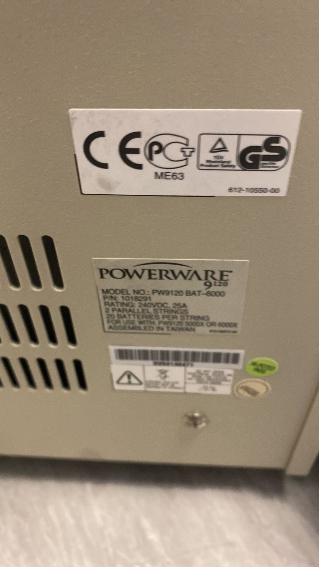 1 x Powerware 9 Series 6000 Tower UPS With Extra Battery Pack Tower - 700-6000 VA - Image 5 of 6