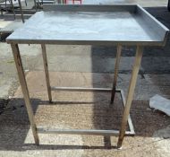 1 x Stainless Steel Corner Prep Table / Appliance Unit - Dimensions: H87 x W80 x D85 cms