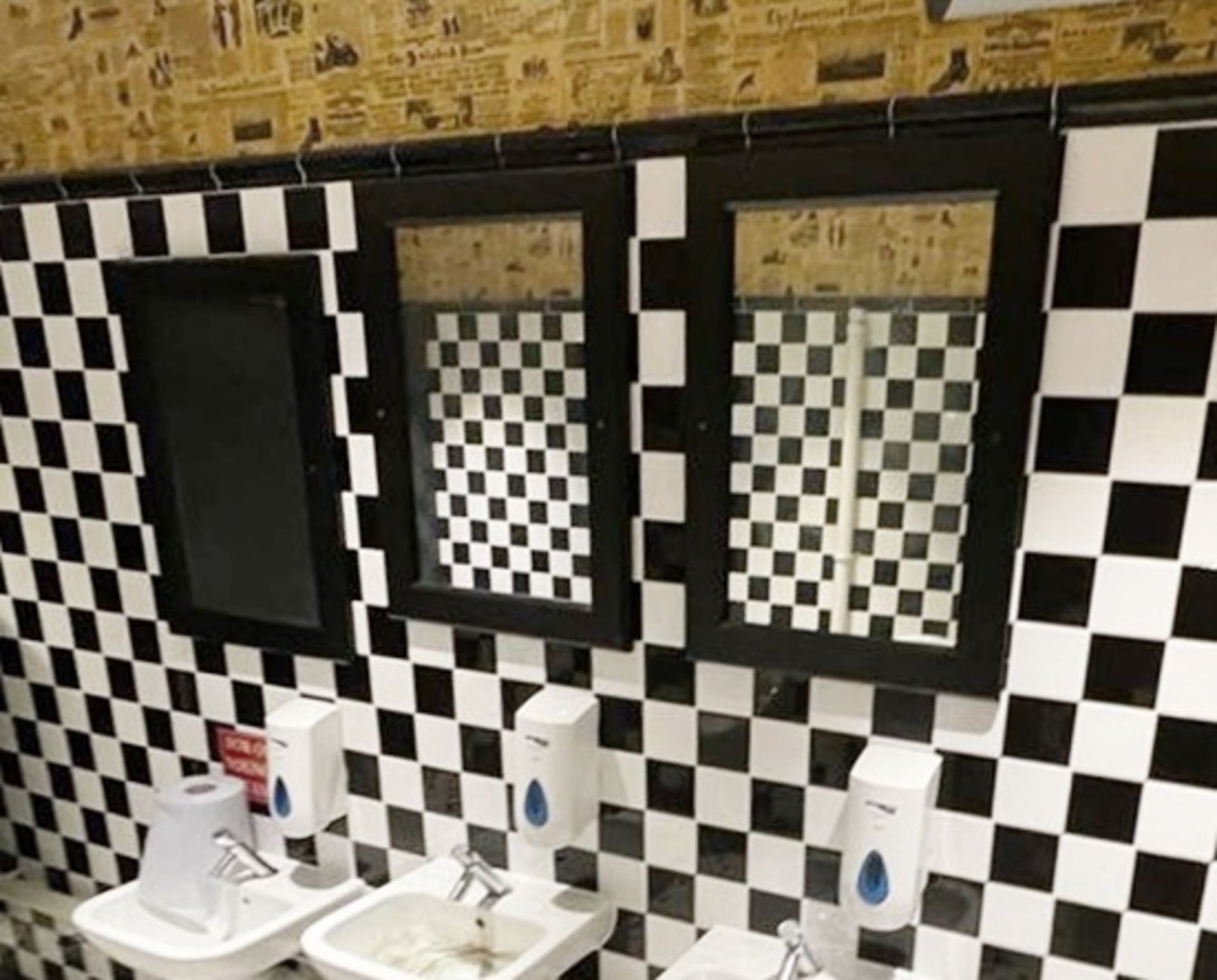 8 x Bathroom Wall Mirrors With Black Frames - CL805 - Location: Altrincham WA14 Recently removed - Image 2 of 2