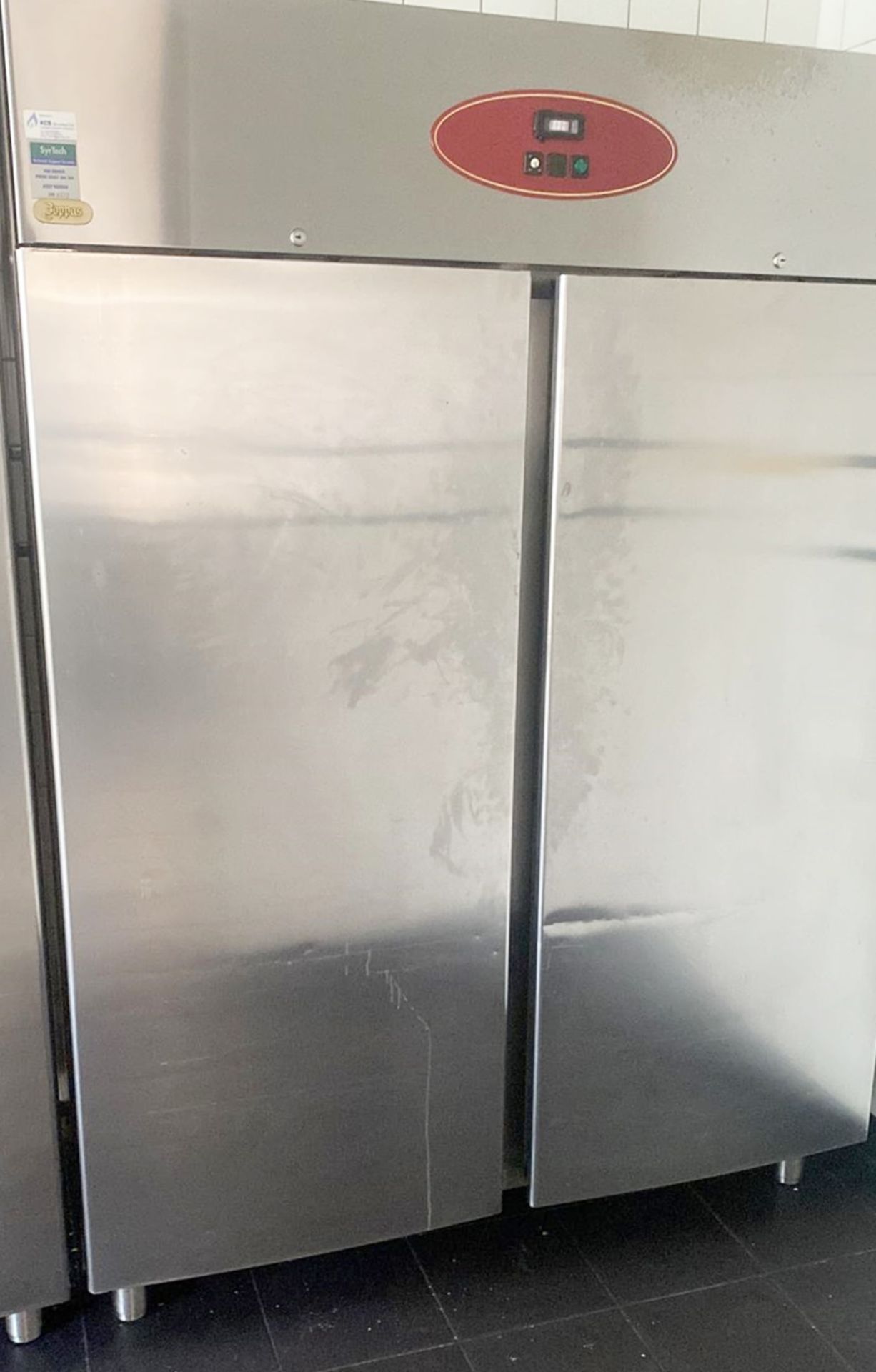 1 x Commercial Double Door Upright Freezer With Stainless Steel Exterior - By Zoppas / Electrolux - Image 4 of 8