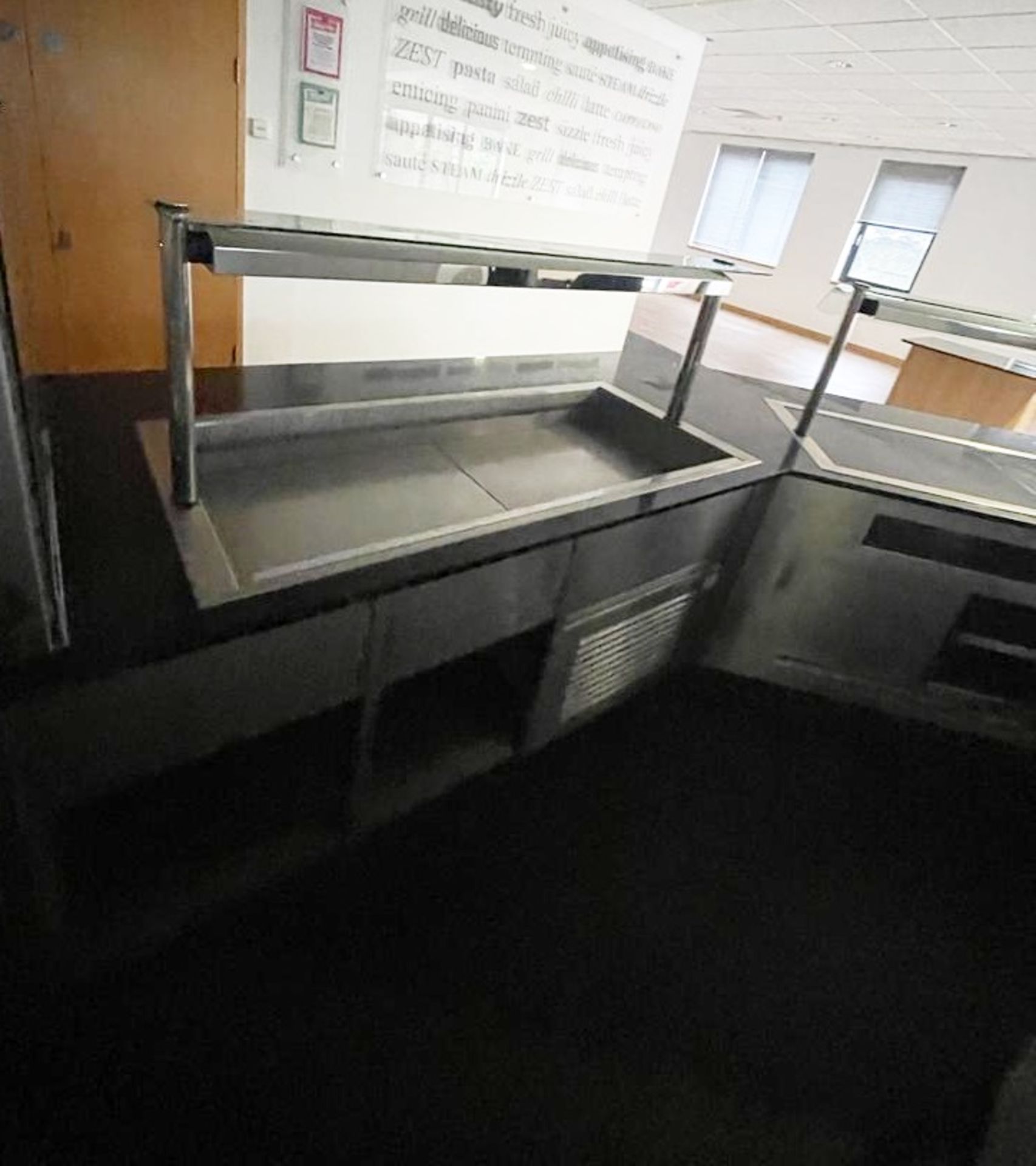 1 x Canteen Servery With Black Stone Work Surfaces and Drop in Heated / Chilled Appliances - Image 16 of 25