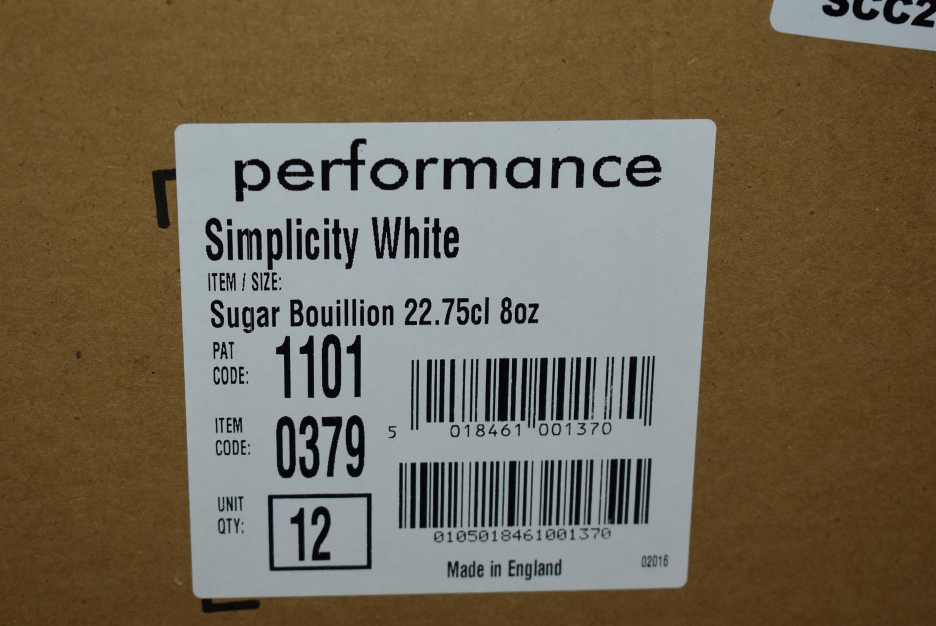 12 x Performance Simplicity White 8oz Sugar Bowls - New and Boxed - Image 2 of 2