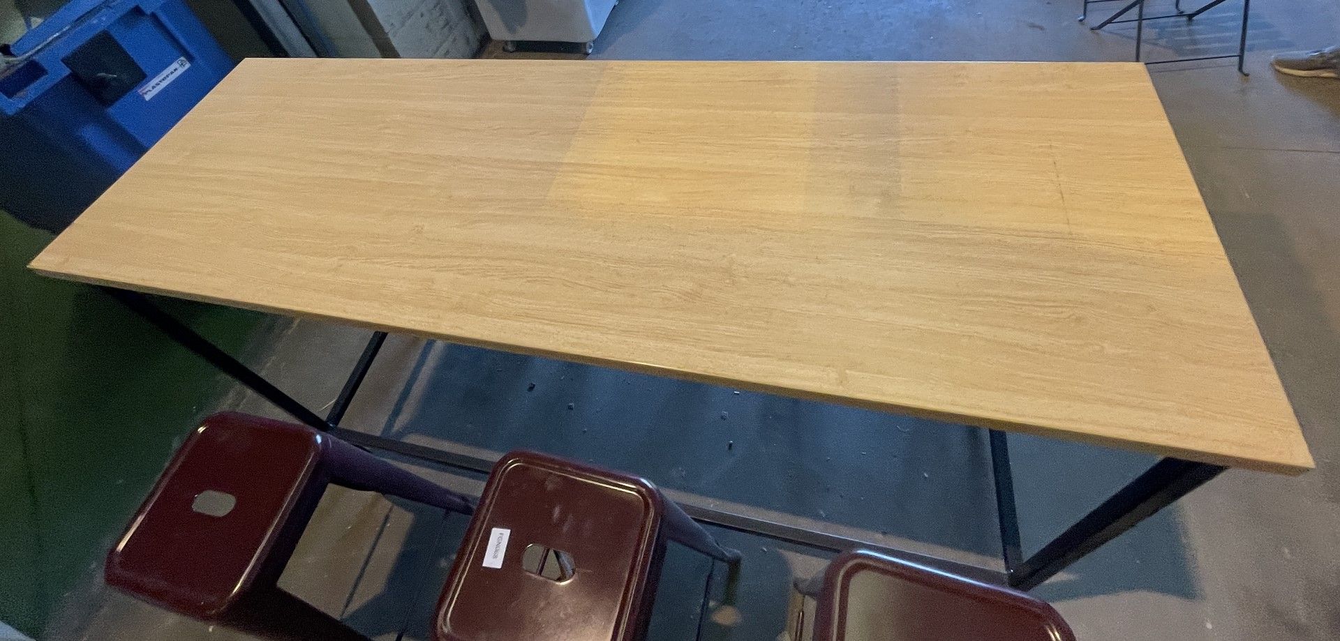 1 x Rectangular Bar Table And 6 x Metal Bar Stools - Ref: FGN068 - CL834 - Location: Essex, RM19 Dim - Image 5 of 9