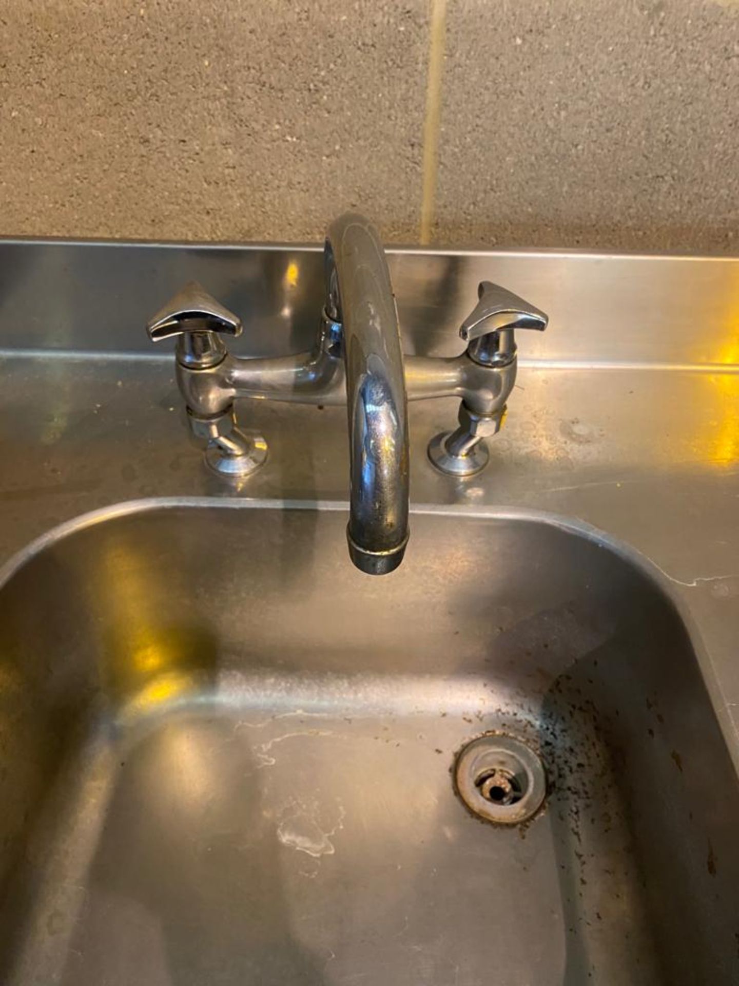 1 x Stainless Steel Prep Table With Single Bowl Sink Basin and Mixer Tap - 180cm Width - Image 6 of 7