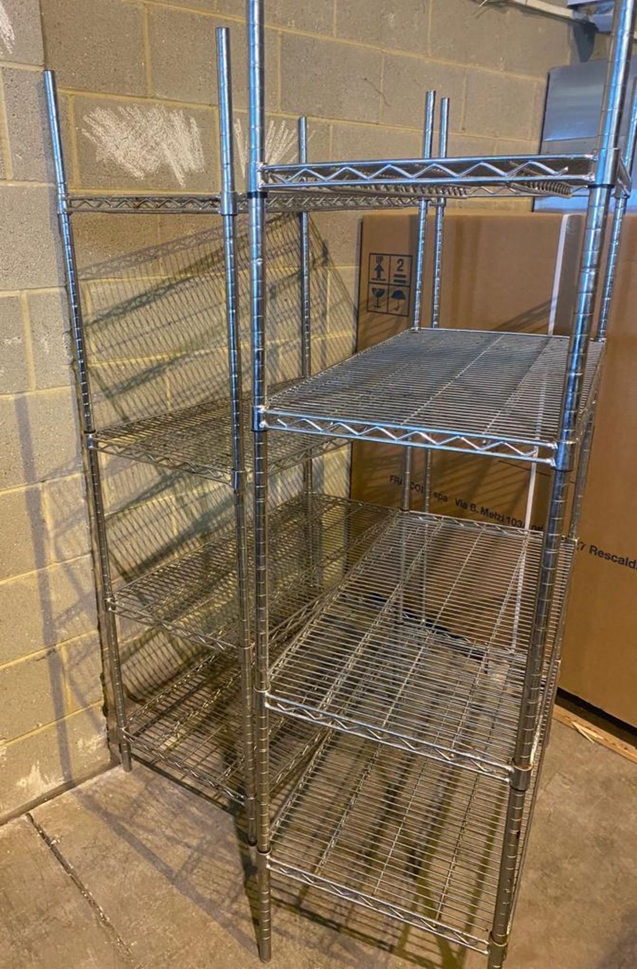 2 x Four Tier Wire Storage Shelves For Commercial Kitchens - Image 2 of 5