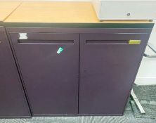 1 x Office Storage Cabinet For Files/Stationary - Features a Contemporary Purple Finish