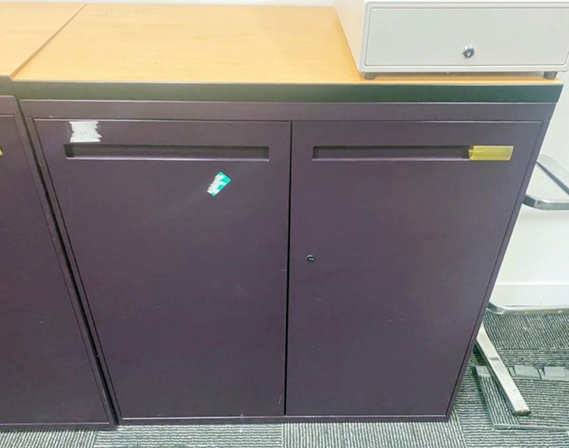 1 x Office Storage Cabinet For Files/Stationary - Features a Contemporary Purple Finish