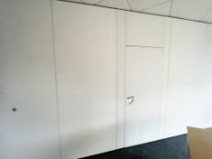 1 x Folding Partition Wall Panel With Runners and Door - Size: H270 x W560 cms - Ref: 000 -