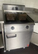 1 x Falcon Dominator Twin Tank Fryer With Backets