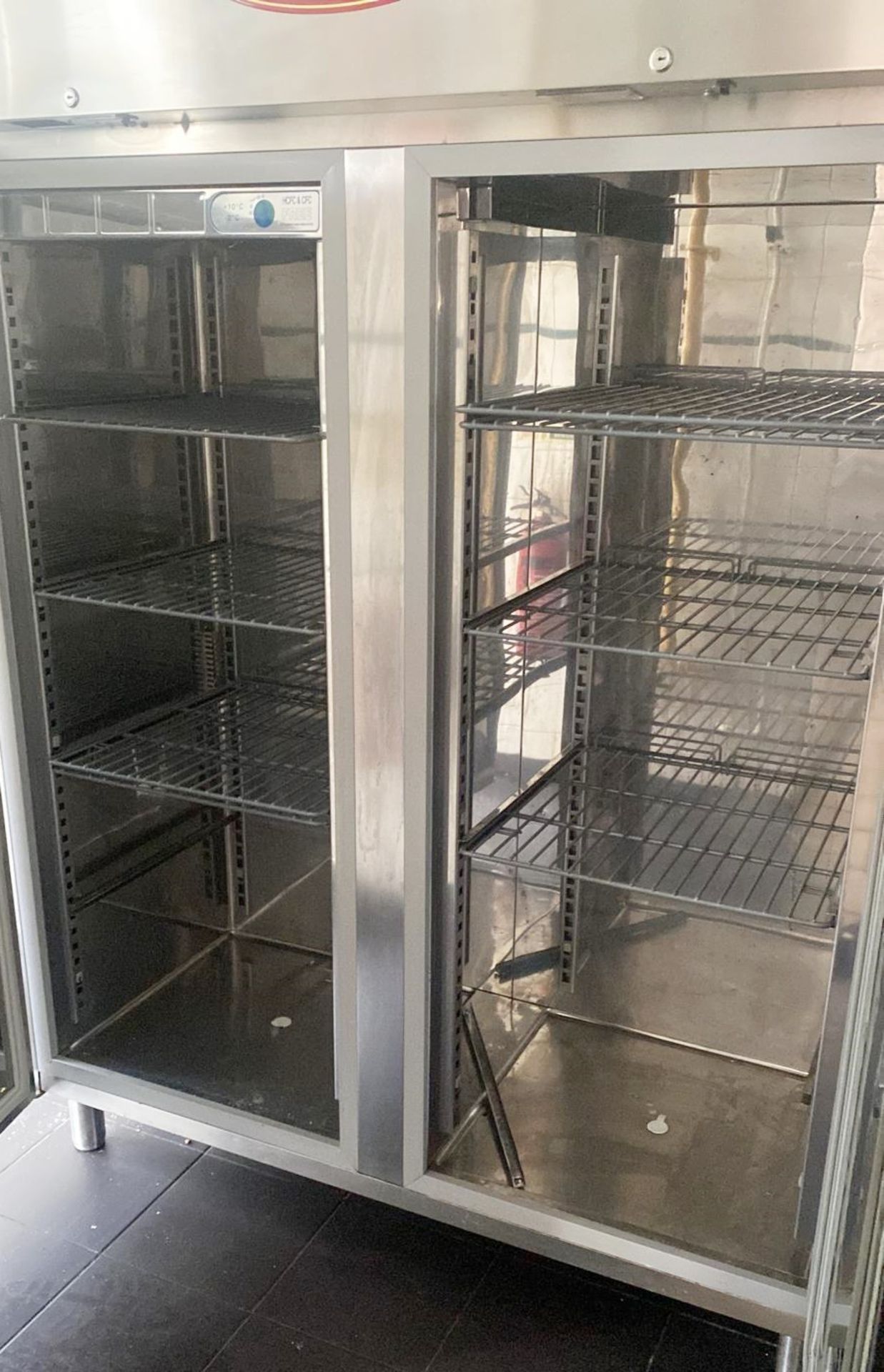 1 x Commercial Double Door Upright Freezer With Stainless Steel Exterior - By Zoppas / Electrolux - Image 7 of 8