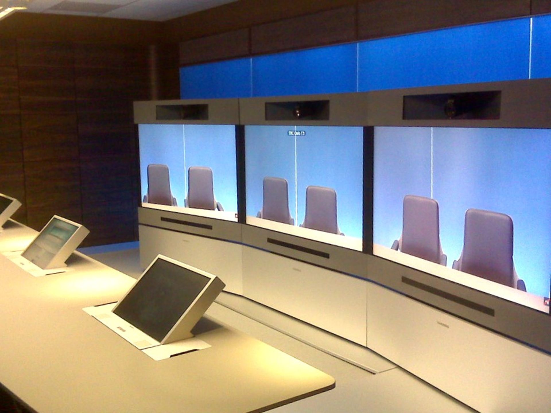 1 x Cisco Tandberg TelePresence T3 Video Conferencing System Featuring 3 x 65 Inch TelePresence HD