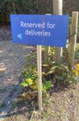 6 x Business Notice Signs Including Visitors Directions, Fire Assembly & Reserved For Deliveries