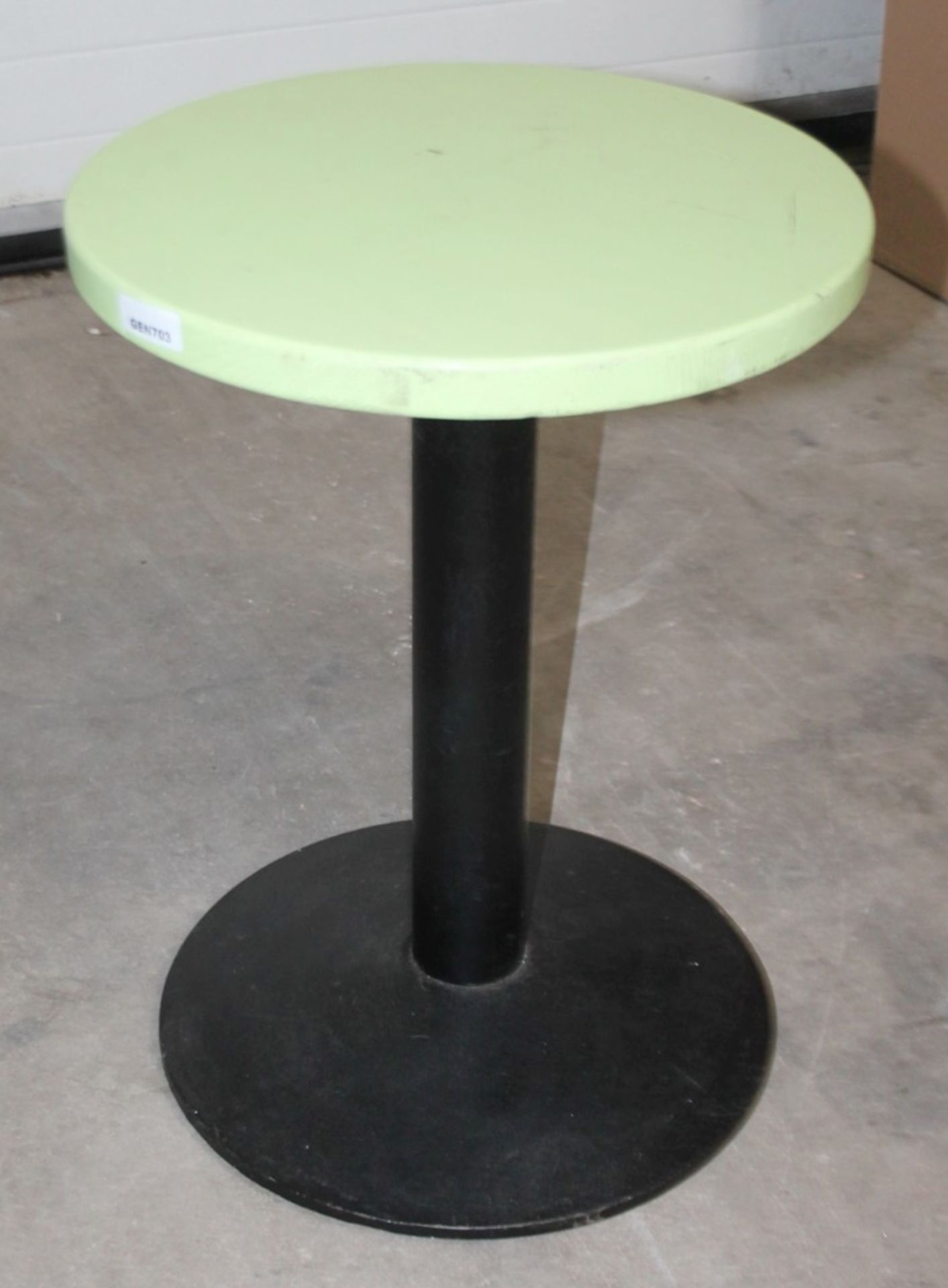 1 x Rustic Low Profile Bespoke Bar Table With A Lime Green Paineted Top - Dimensions: H61 x - Image 4 of 4